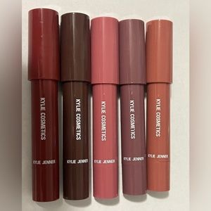 Set of 5 Kylie Lip Crayons subtle flex realizing things low maint character NEW